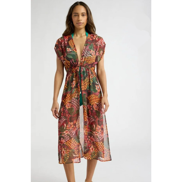 Sofia by Sofia Vergara Portia batwing Tropical / Caftan- Women's Size M - NWT - Picture 1 of 6
